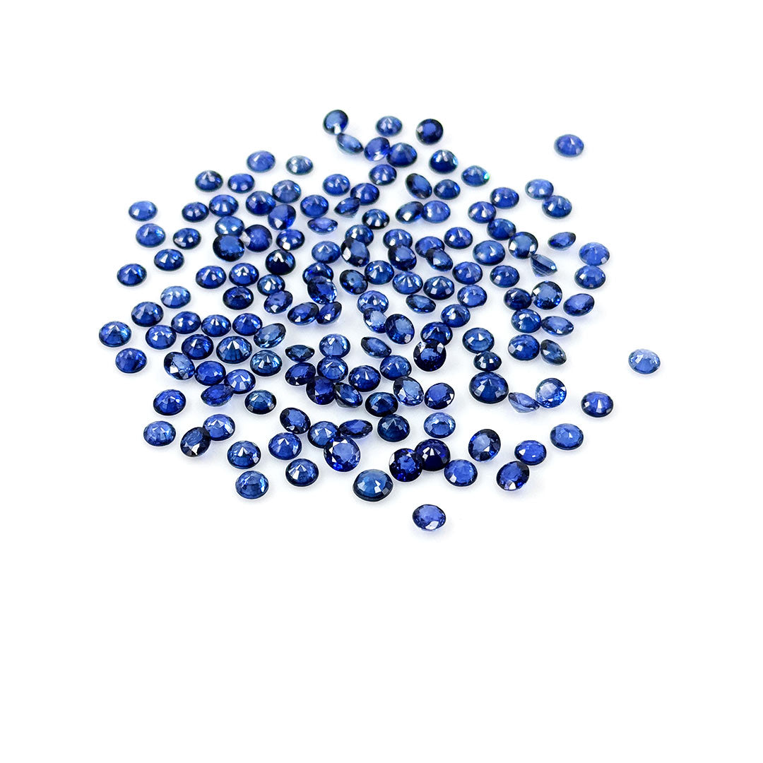 Natural Bangkok Blue Sapphire Calibrated Rounds | 3mm & 4mm