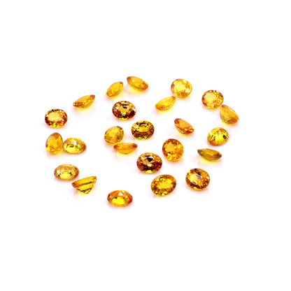 Natural Untreated Yellow Sapphire Calibrated Ovals | 3x4mm & 4x5mm