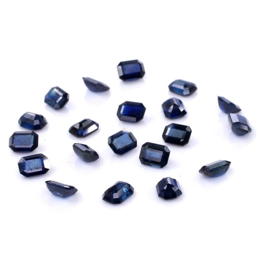 Natural Untreated Blue Sapphire Calibrated Octagons | 3x4mm & 4x5mm