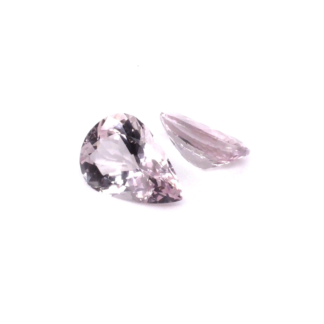Natural Morganite Pears Matching Pair | 5.34cts