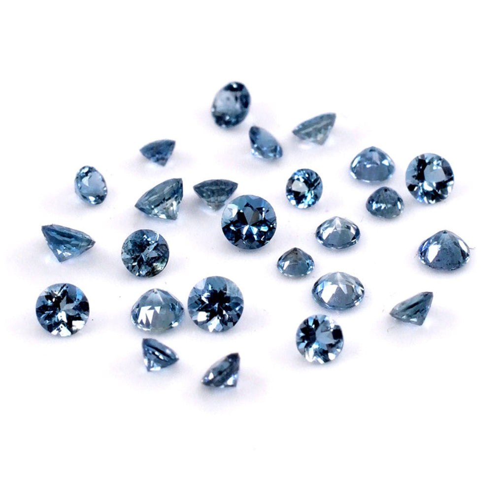 Natural Aquamarine Calibrated Rounds | 3mm & 4mm