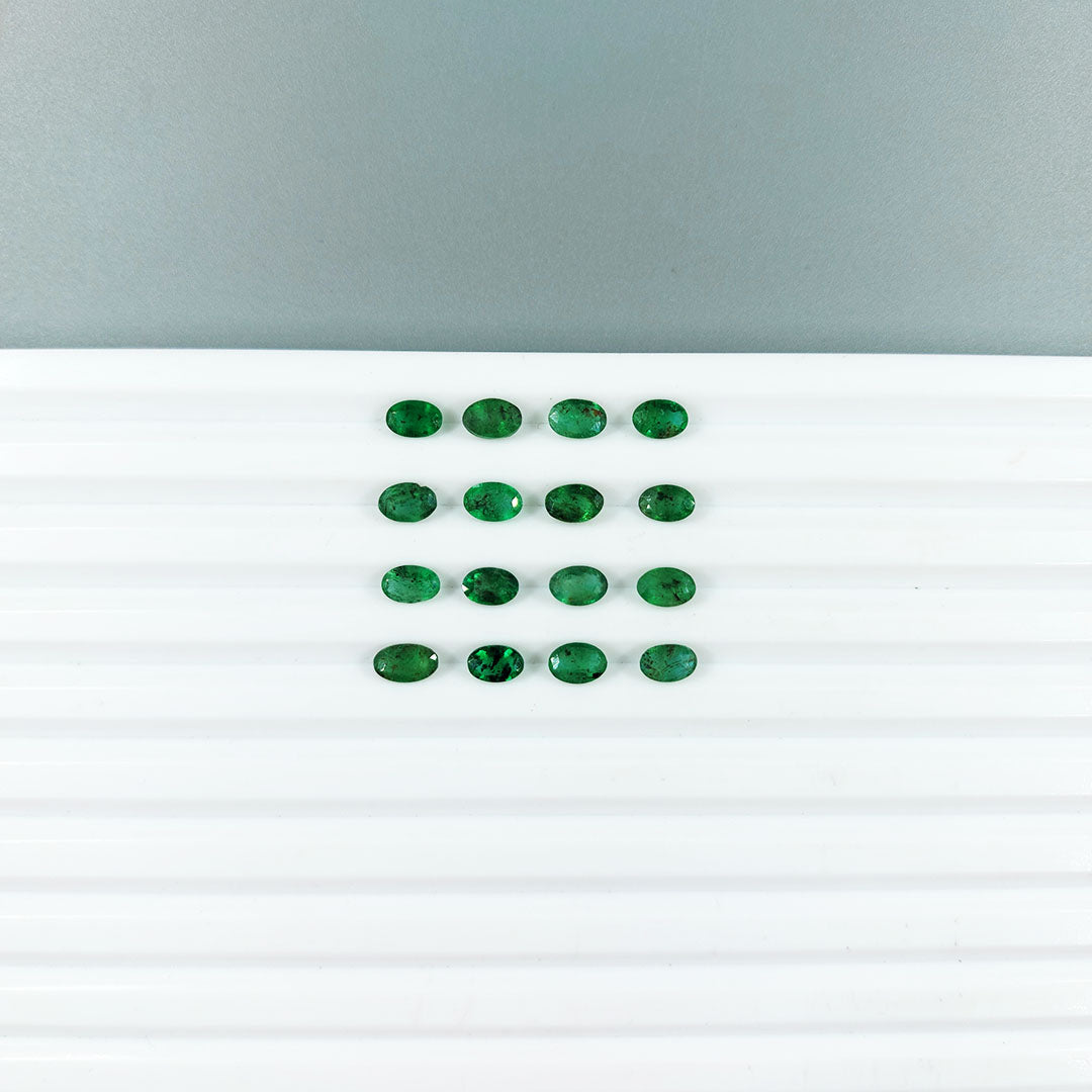 Natural Zambian Emerald Calibrated Ovals | 3x5mm & 6x4mm
