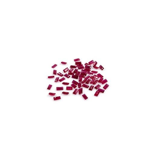 Natural Mozambique Untreated Ruby Calibrated Baguettes 2x4mm