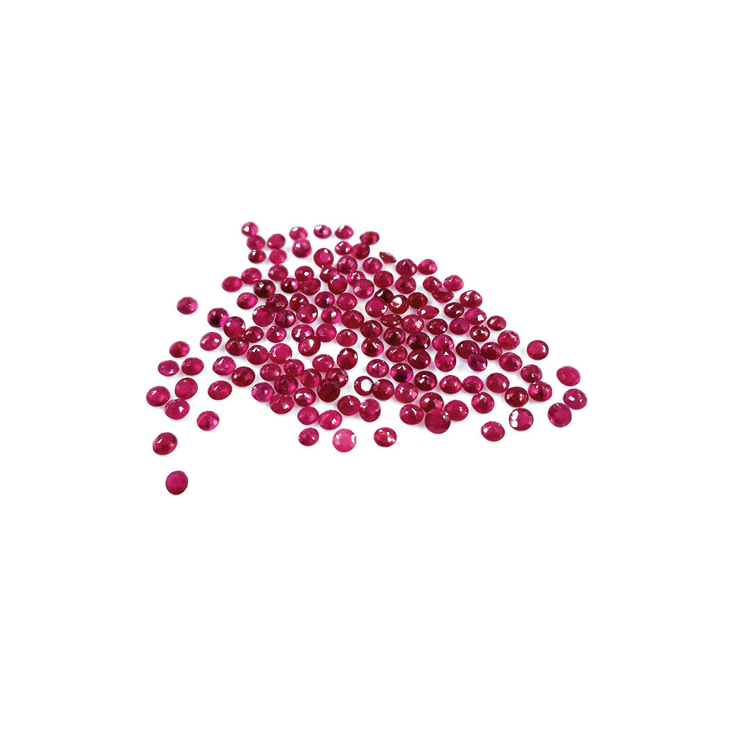 Natural Burma Untreated Ruby Calibrated Rounds | 2mm & 3mm