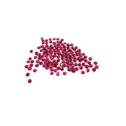 Natural Burma Untreated Ruby Calibrated Rounds | 2mm & 3mm