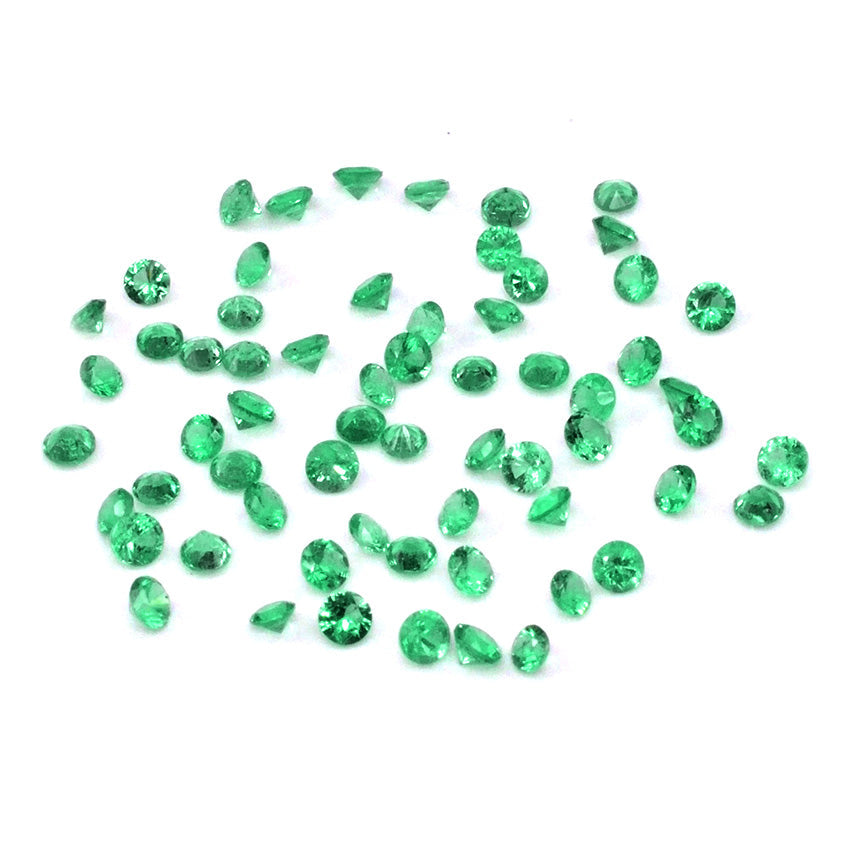 Natural Zambian Emerald Calibrated Round | 2mm & 2.5mm
