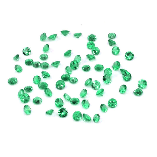 Natural Zambian Emerald Calibrated Round | 2mm & 2.5mm
