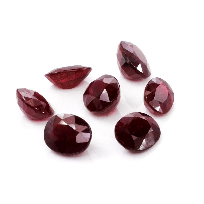 Natural African Untreated Calibrated Ruby Ovals | 8x10mm & 9x11mm