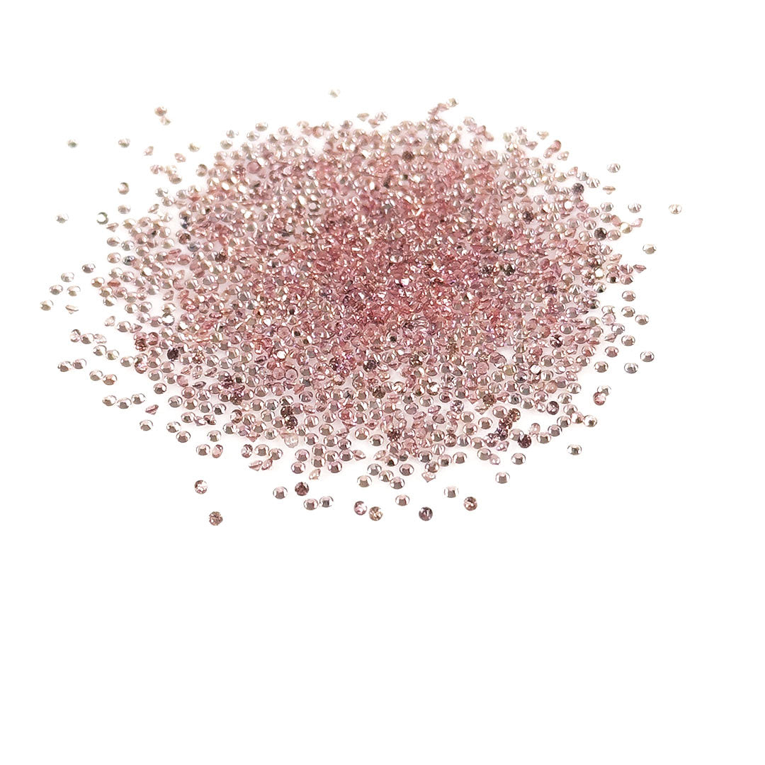 Natural Untreated Copper Sapphire Calibrated Diamond Cut Rounds | 1mm & 1.25mm