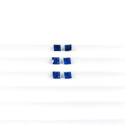 Natural Untreated Blue Sapphire Calibrated Square