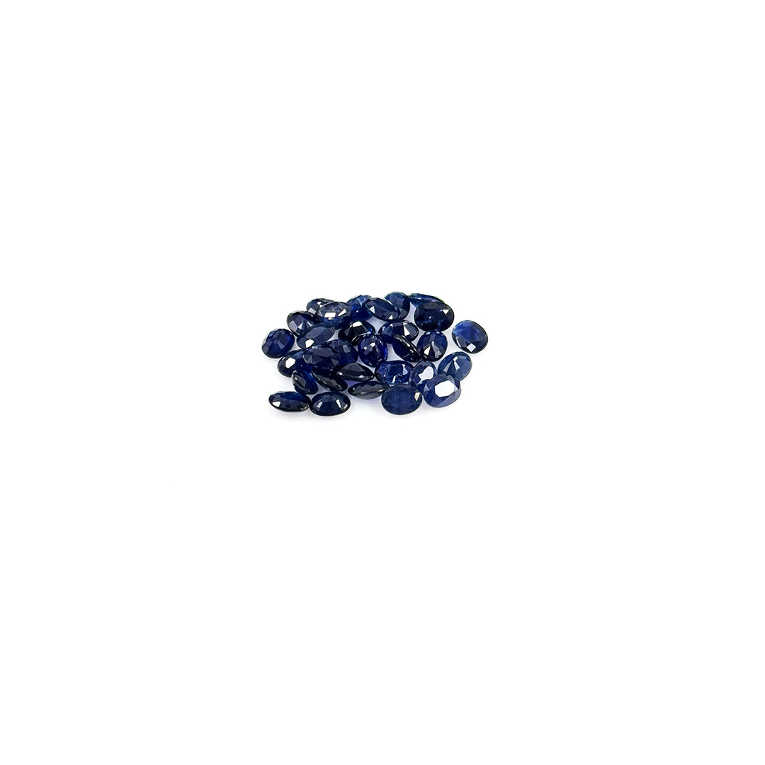 Natural Untreated Blue Sapphire Calibrated Ovals | 3x4mm & 4x5mm