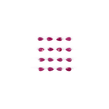Natural African Untreated Ruby Calibrated Pears | 3x5mm & 6x4mm