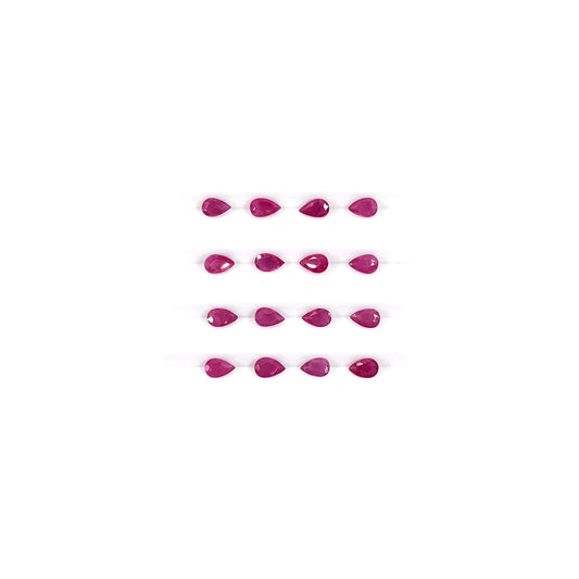 Natural African Untreated Ruby Calibrated Pears | 3x5mm & 6x4mm