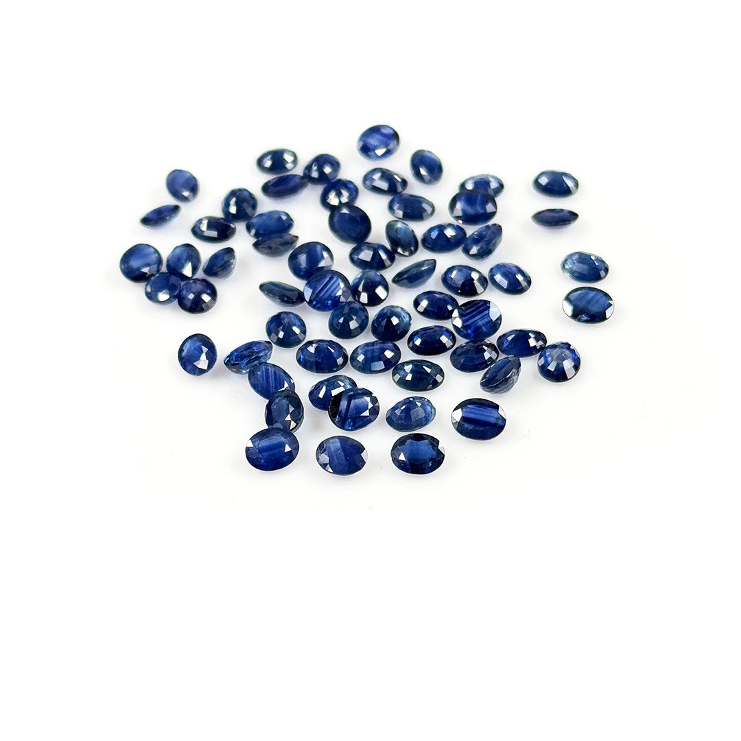 Natural Untreated Blue Sapphire Calibrated Ovals | 5x6mm & 6x7mm