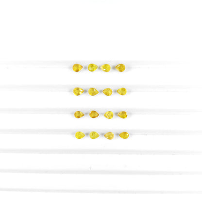 Natural Calibrated Bangkok Yellow Sapphire Pears | 3x5mm & 6x4mm