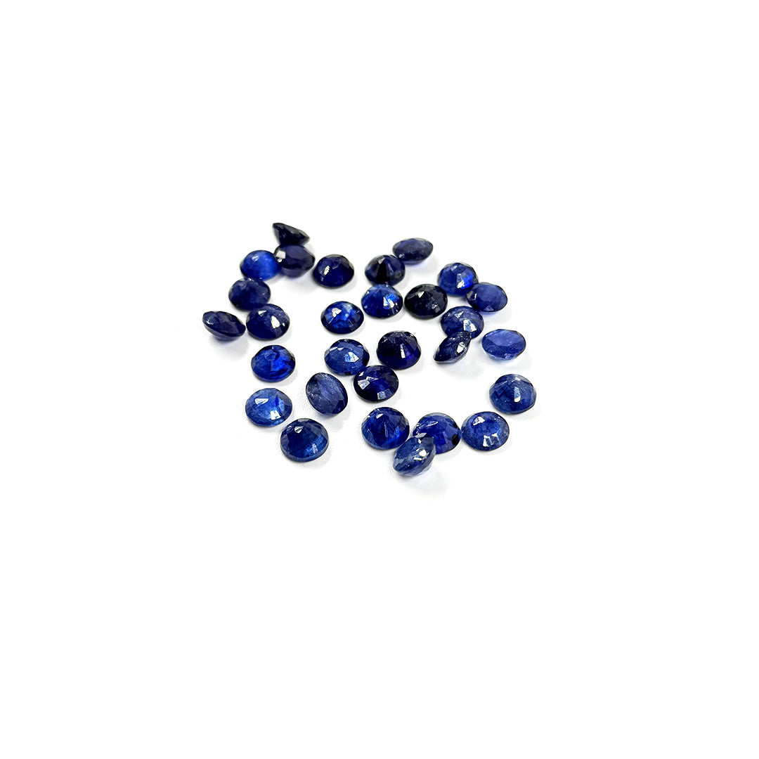 Natural  Bangkok Blue Sapphire Calibrated Rounds | 9mm & 10mm