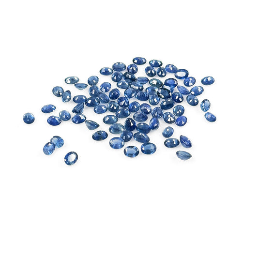 Natural  Bangkok Untreated Blue Sapphire Calibrated Ovals | 3x4mm & 4x5mm