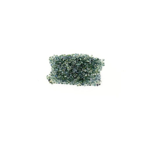 Natural Untreated Teal Sapphire Calibrated Diamond Cut Rounds, 1.5mm