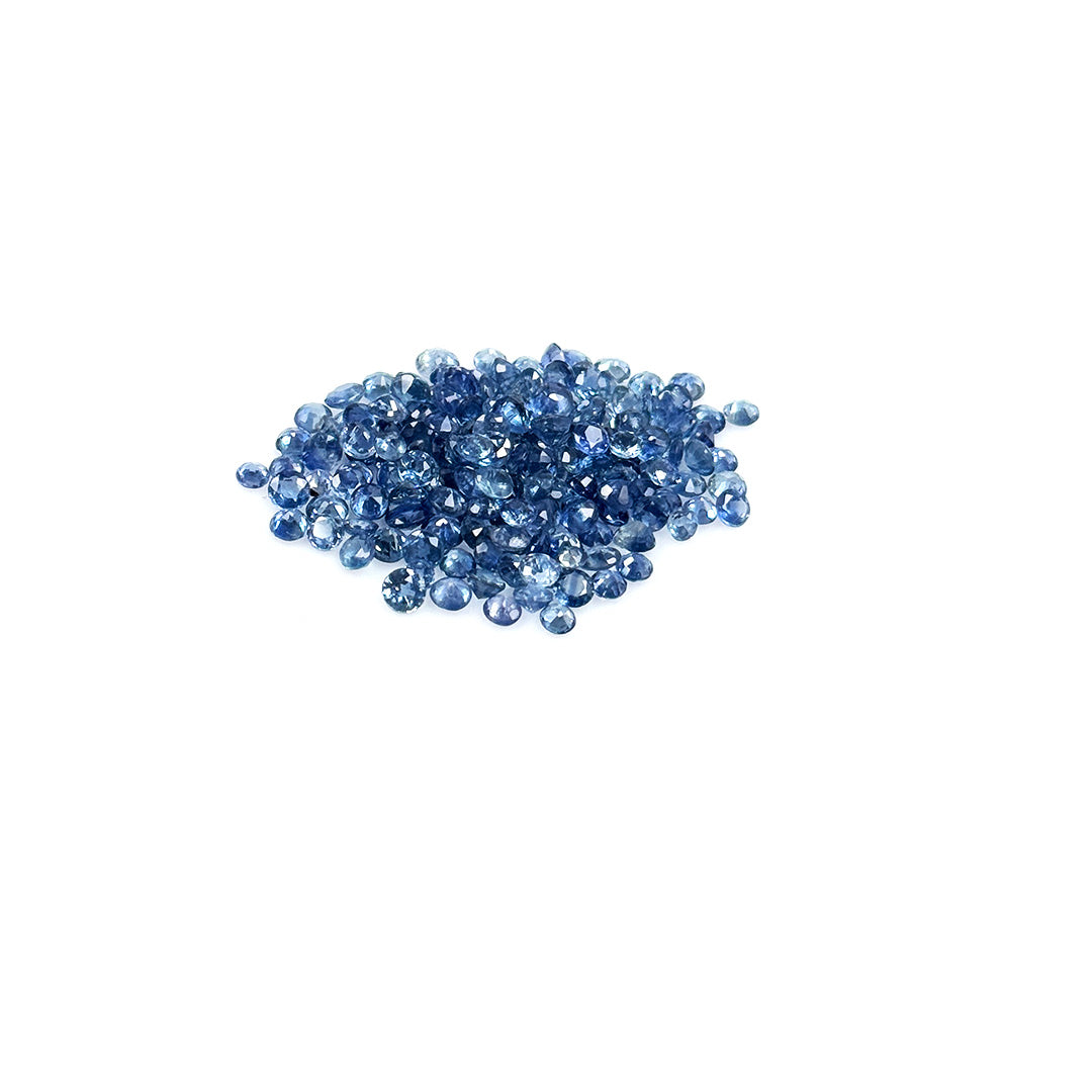 Natural Untreated Blue Sapphire Calibrated Rounds | 2mm & 2.5mm