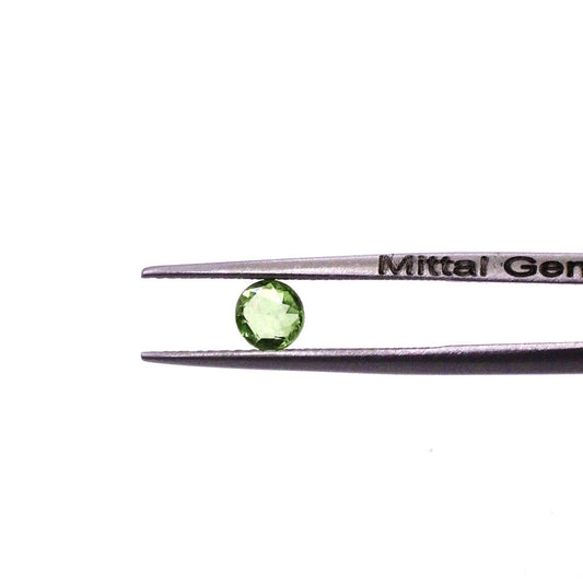 Natural Untreated Green Sapphire Calibrated Rose Cut Rounds | 3mm & 4mm