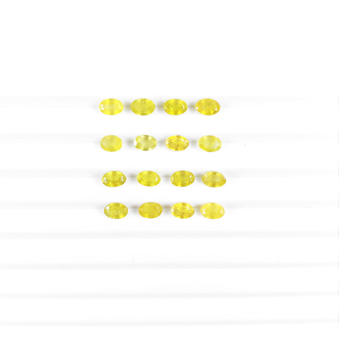 Natural Bangkok Yellow Sapphire Calibrated Ovals | 3x5mm & 6x4mm