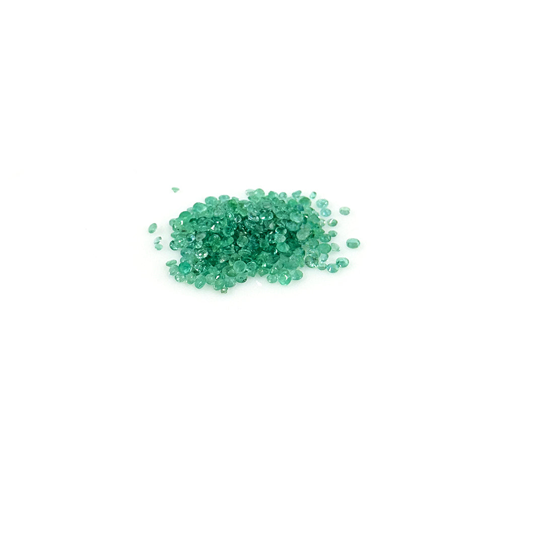 Natural Zambian Emerald Calibrated Rounds | 1mm & 1.25mm