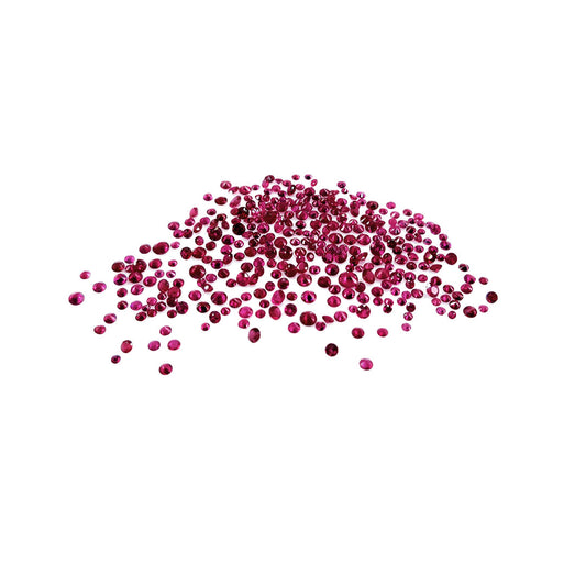 Natural Burma Untreated Ruby Calibrated Diamond Cut Rounds | 1.5mm & 2mm