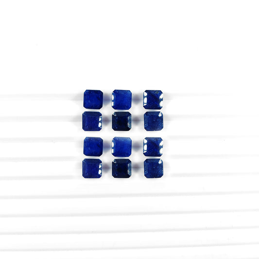 Natural  Bangkok Blue Sapphire Calibrated Squares Octagons | 7mm & 8mm