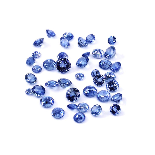 Natural Ceylon Untreated Blue Sapphire Calibrated Rounds | 3mm & 3.5mm