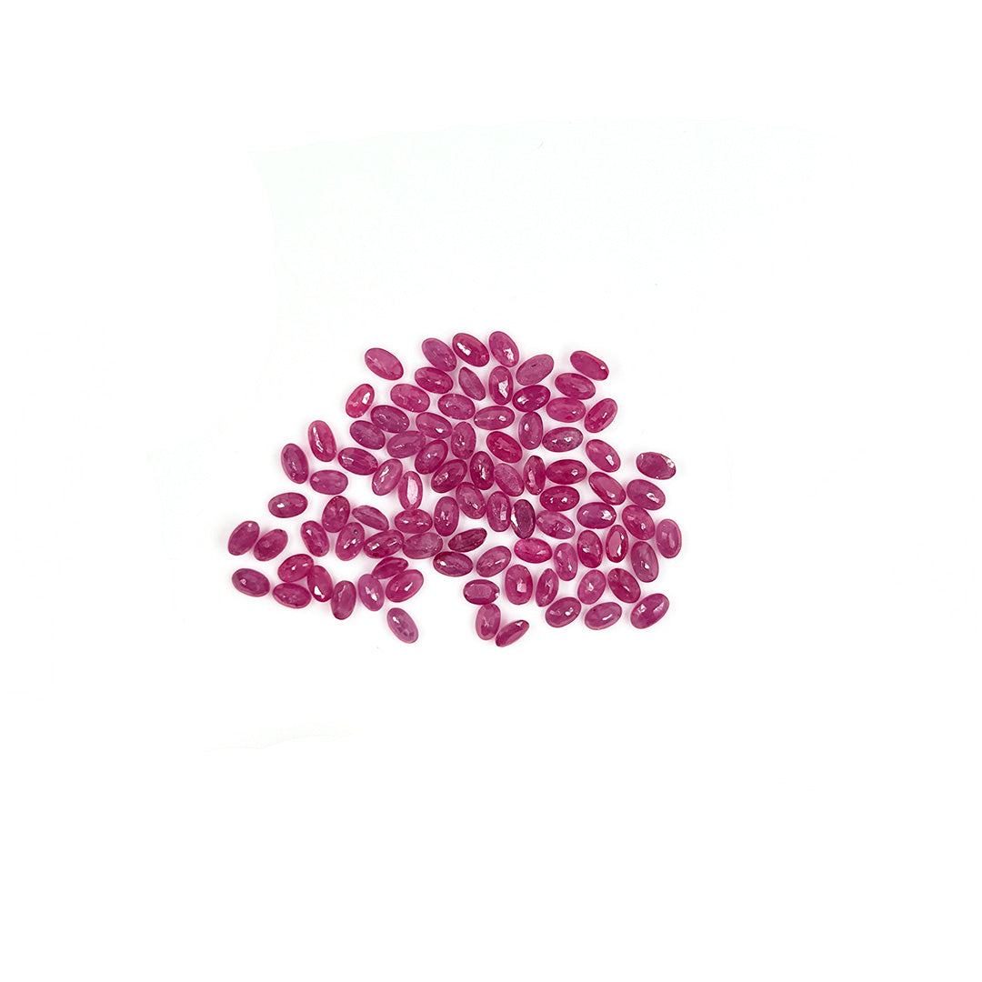 Natural African Untreated Ruby Calibrated Ovals | 3x5mm & 6x4mm