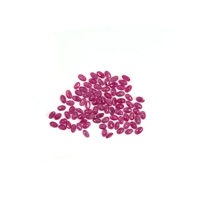 Natural African Untreated Ruby Calibrated Ovals | 3x5mm & 6x4mm