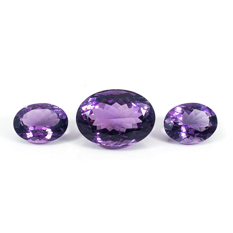 Natural Brazil Amethyst Ovals Matching layout | 46.35cts