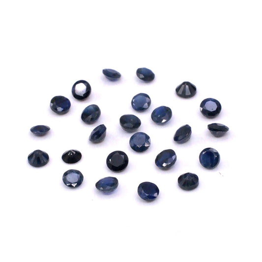 Natural Untreated Blue Sapphire Calibrated Rounds | 3mm & 4mm