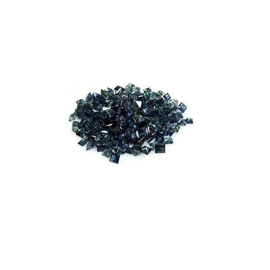 Natural Australian Untreated Teal Sapphire Calibrated Squares 2.5mm