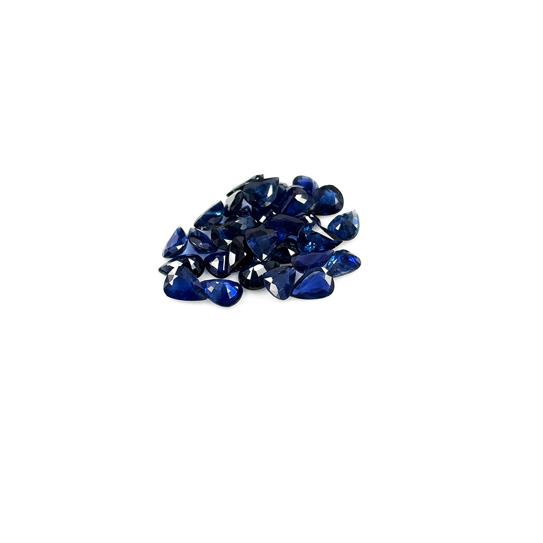 Natural  Bangkok Untreated Blue Sapphire Calibrated Pears | 5x7mm & 6x8mm