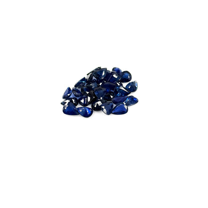 Natural  Bangkok Untreated Blue Sapphire Calibrated Pears | 5x7mm & 6x8mm