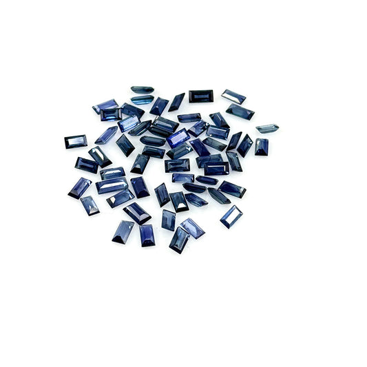 Natural Bangkok Untreated Blue Sapphire Calibrated Baguettes 2x3mm