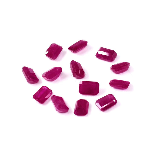 Natural African Untreated Ruby Calibrated Octagon | 7x5mm & 6x8mm