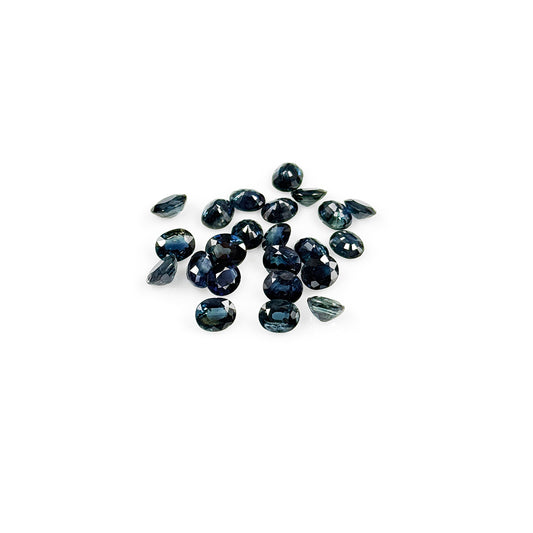 Natural  Bangkok Untreated Teal Sapphire Calibrated Ovals 5x6mm