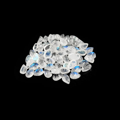 Natural Moon Stone Calibrated Cabochon Pears | 5x7mm & 6x8mm
