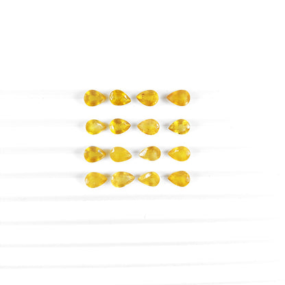 Natural Calibrated Bangkok Yellow Sapphire Pears | 5x7mm & 6x8mm