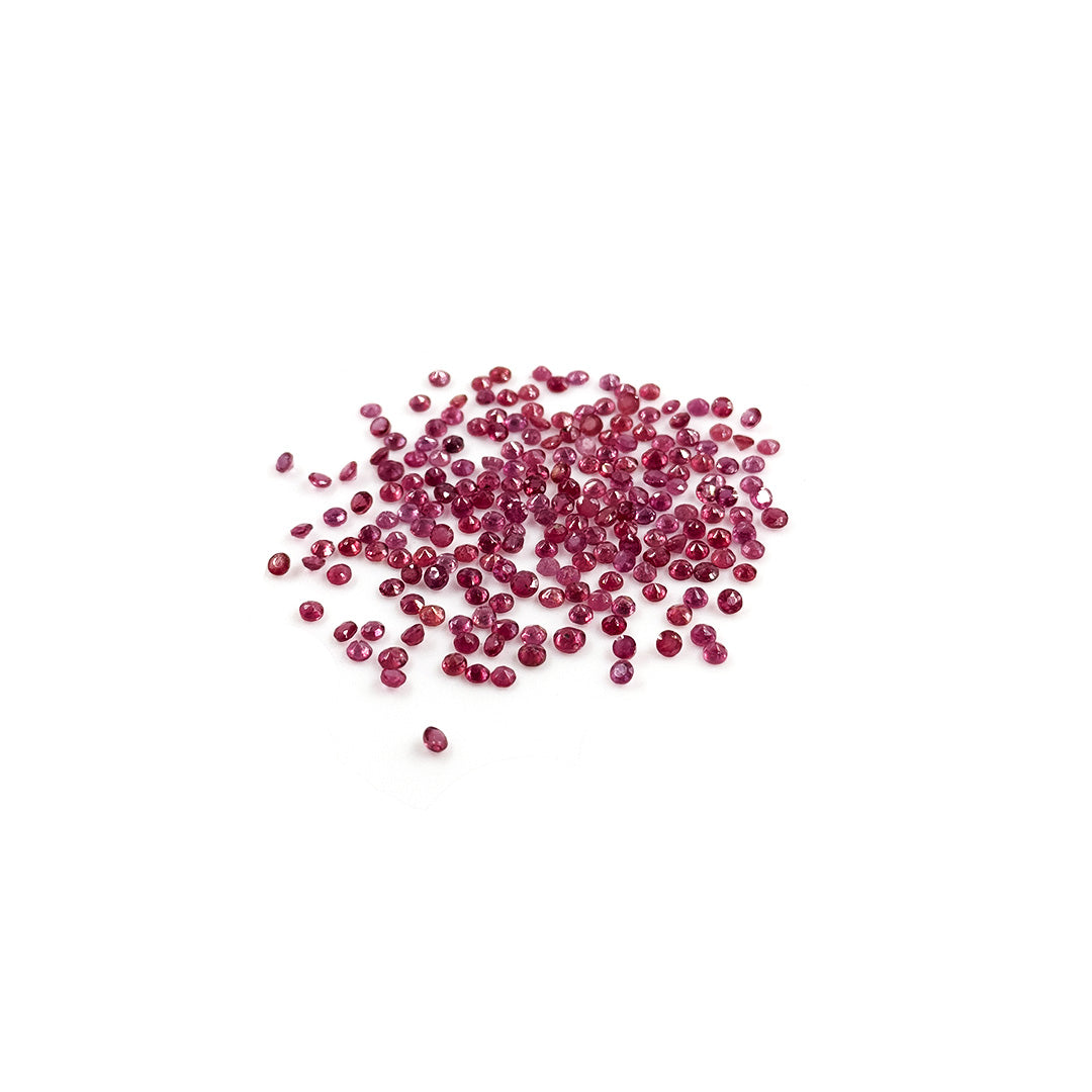 Natural Bangkok Ruby Calibrated Rounds |  2mm-2.5mm