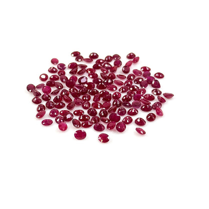 Natural African Untreated Ruby Calibrated Ovals | 3x4mm & 4x5mm