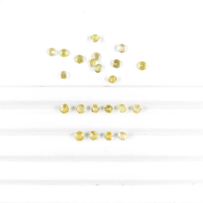 Natural Bangkok Yellow Sapphire Calibrated Rounds | 3mm & 4mm