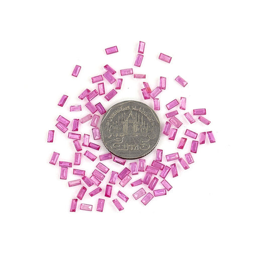 Natural Mozambique Pink Sapphire Calibrated Baguettes| 2x4mm & 2.5x5mm