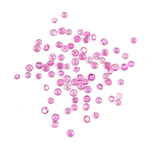 Natural Mozambique Pink Sapphire Calibrated Rounds, 3mm