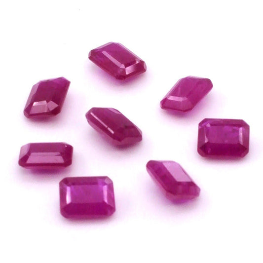 Natural African Untreated Calibrated Ruby Octagons | 5x6mm & 6x7mm