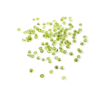 Natural Peridot Calibrated Cabochon Rounds