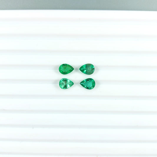 100% Natural Zambian Emerald 6x8mm Calibrated Pears