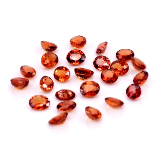 Natural Untreated Orange Sapphire Calibrated Ovals | 3x4mm & 4x5mm